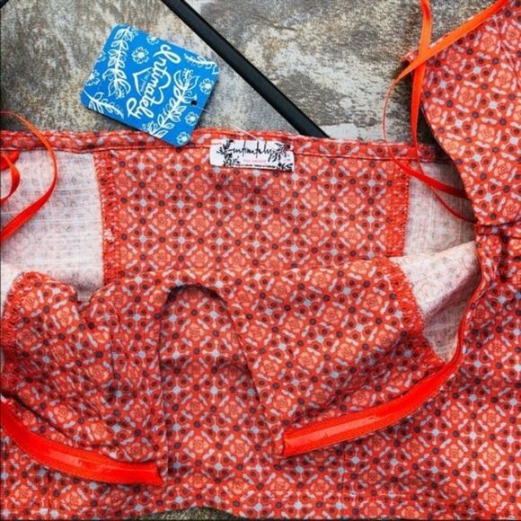 Free People Lucky Now Brami Vermillionette Combo Cropped Top Small - Picture 7 of 11